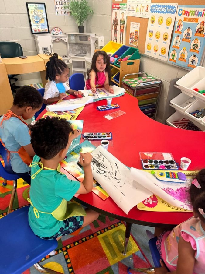 Watercolor painting at EduCastle Learning Center